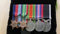 Decorated military medals for war hero and soldiers