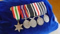 Decorated military medals for war hero and soldiers