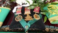 Decorated military medals for war hero and soldiers