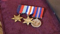 Decorated military medals for war hero and soldiers Royalty Free Stock Photo