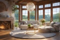 decorated-modern country house interior trending generated by Ai