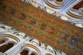 Decorated painted ceiling of English cathedral Royalty Free Stock Photo