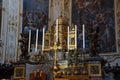 Interior of the Duomo of Bergamo, Italy. Detail of the high altar by Cesare Targoni was built in 1588,