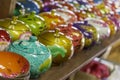 Decorated pot, rice cup, souvenir shop Royalty Free Stock Photo