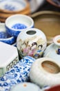 Decorated pottery on Panjiayuan Market, Beijing, China