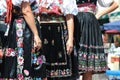 Decorated skirt folk costume,