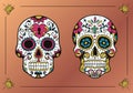 Decorated skulls. La Calavera Catrina Royalty Free Stock Photo