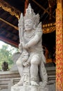 Decorated statue of traditional hindu god, at Ganung Kawi Temple, Bali Royalty Free Stock Photo