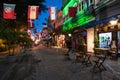 Decorated Street of Bars and Restaurants for the World Cup 2018