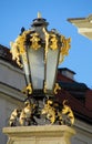 Decorated street light in Europe Royalty Free Stock Photo