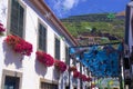 Decorated streets of Camara de Lobos, Madeira, Portugal Royalty Free Stock Photo