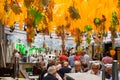 Decorated streets of Gracia district. Autumn theme