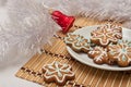 Decorated Sugar Cookies for Santa at Christmas Time on a table w