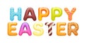 Decorated sweets abc letters - Easter greeting. Royalty Free Stock Photo