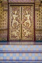 Decorated symmetric buddhist door.