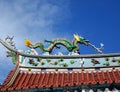 Decorated Temple Roof in Southern Taiwan Royalty Free Stock Photo