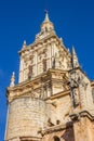 Decorated tower of the historic cathedral in Burgo de Osma