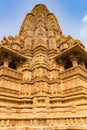 Decorated tower of the temple complex in Khajuraho