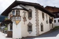 Decorated Tyroler house in Obertilliach, Austria