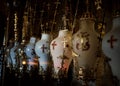 Decorated Vase close up at the Church of the Holy Sepulcher - Stone of Unction in Jerusalem, Israel