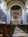 Inside of basilica of Bois-Chenu in DomrÃÂ©my la Pucelle in France Royalty Free Stock Photo