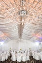 Decorated wedding hall Royalty Free Stock Photo