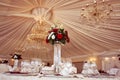 Decorated wedding table Royalty Free Stock Photo