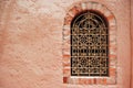 Decorated window in Majorelle Garden Royalty Free Stock Photo