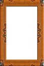 Decorated wood portrait frame