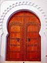 Decorated wooden door