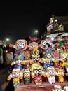 Decorated wooden idols of Tribal Hindu god Jagannath.