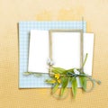 Decoratibe frame for photo in scrapbook style.