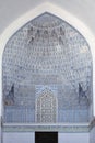 Decoratid wall niche in Gur-e-Amir mausoleum, Samarkand Royalty Free Stock Photo