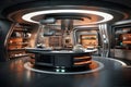 Decorating a beautiful kitchen of Futuristic Style Create a Functional Layout. AI Generated
