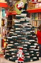 Decorating from books in bookstore