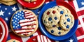 Decorating cookies in red, white, and blue is a fantastic way to celebrate