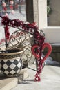 Valentines Day decorations in Pomeroy, Ohio Royalty Free Stock Photo