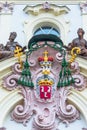 Decoration above the main entrance to the Archbishop palace in Prague