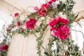 decoration of the banquet hall on the wedding day