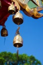 Decoration Bell on Buddha Temple roof Royalty Free Stock Photo