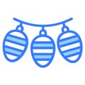 decoration, blubs Blue Outline Simple Icon Royalty Free Stock Photo