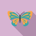 Decoration butterfly icon, flat style Royalty Free Stock Photo