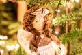 Decoration of a Christmas doll in Alsace Royalty Free Stock Photo