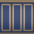 Decoration classic blue wall Royalty Free Stock Photo