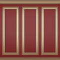 Decoration classic red wall Royalty Free Stock Photo