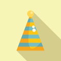 Decoration cone icon flat vector. Star fun hat Royalty Free Stock Photo
