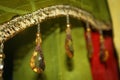 The decoration on the curtains is in the form of gemstone Royalty Free Stock Photo
