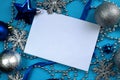 White paper sheet on christmas beautiful background Royalty Free Stock Photo