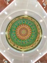 decoration in the dome of the Oman Banda Aceh mosque Royalty Free Stock Photo