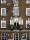 The decoration on the Fortnum & Mason building in London